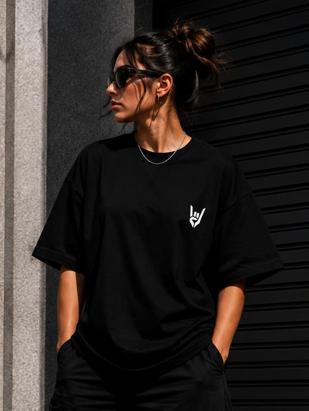 COBRO Premium Merch — Women’s Black Tee | Back Print