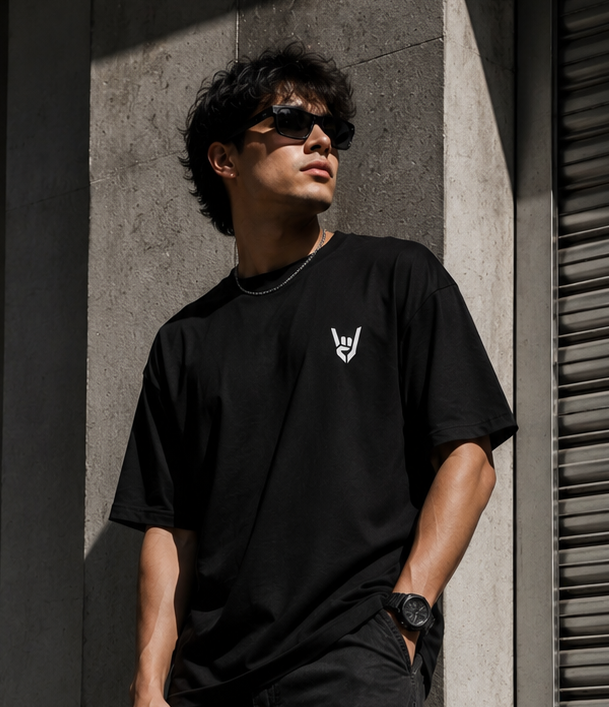 COBRO Premium Merch — Men’s Black Tee | Back Print