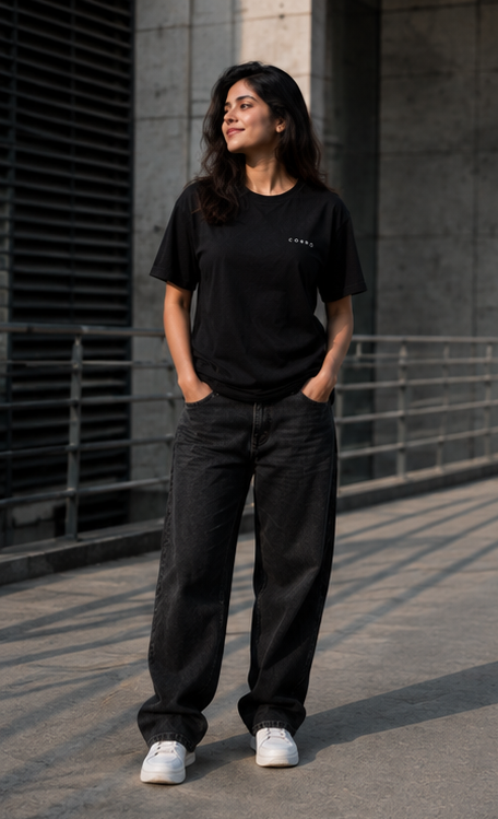 COBRO TrendSetter — Women’s Black Tee | Back Print