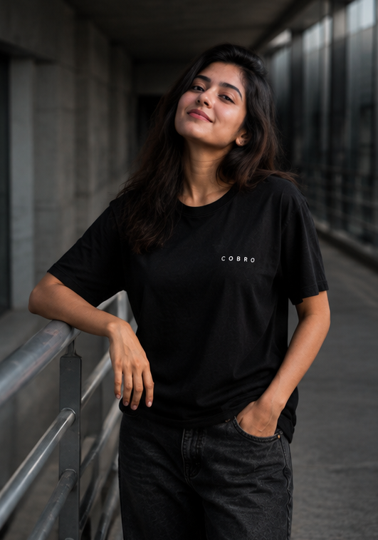 COBRO TrendSetter — Women’s Black Tee | Back Print