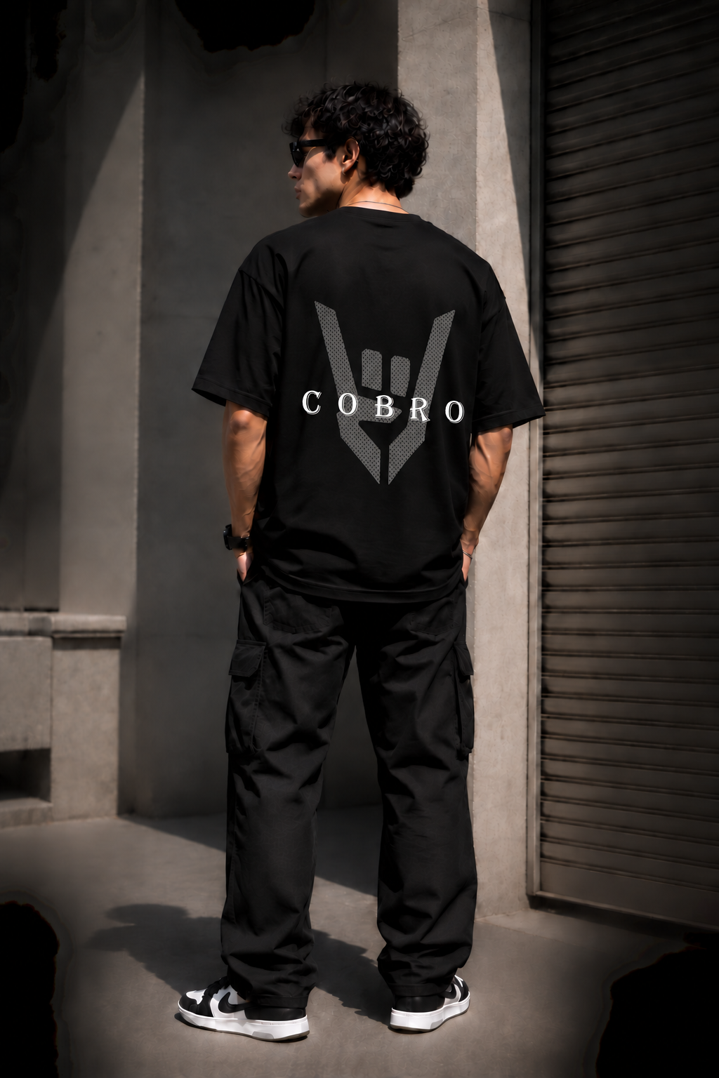 COBRO Premium Merch — Men’s Black Tee | Back Print | Relaxed Fit