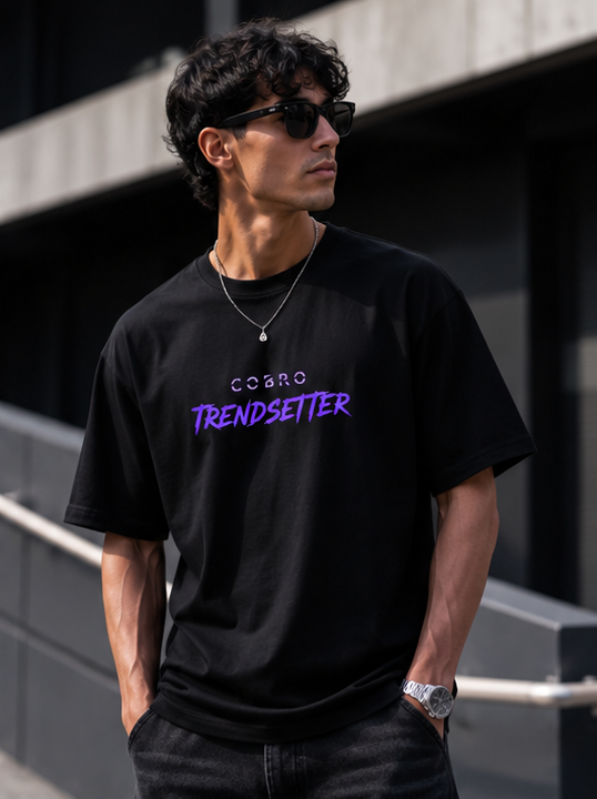 COBRO TrendSetter — Men’s Black Tee | Front Print