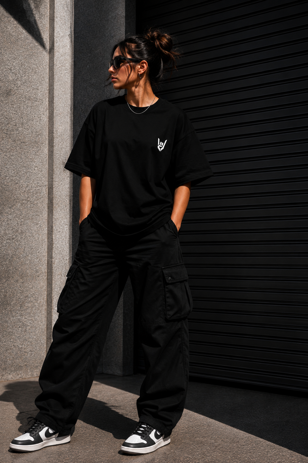 COBRO Premium Merch — Women’s Black Tee | Back Print