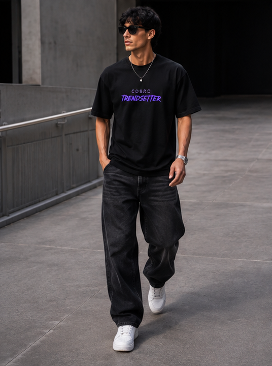 COBRO TrendSetter — Men’s Black Tee | Front Print